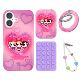 The Powerpuff Girls Airbrush Hearts iPhone Bundle Set - Grip