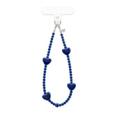 Clear Blue Heart Phone Charm