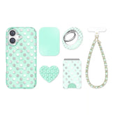 Mint Chrome Polka Dot iPhone Bundle Set