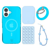 Neon Blue iPhone Bundle Set - Grip