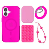 Neon Pink Clear iPhone Bundle Set - Grip