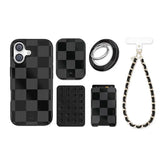 Noir Vibe Checkered iPhone Bundle Set