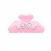 Pink Crystal Bow Hair Clip