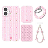 Strawberry Macaron iPhone Bundle Set - Grip
