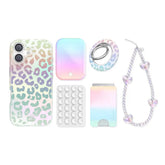 White Opal Leopard iPhone Bundle Set