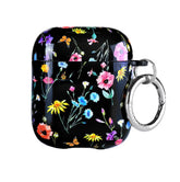 Black Wildflower AirPod Case