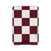 Burgundy Vibe Checker MagSafe Wallet
