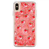 Peach Clear Glitter iPhone Case