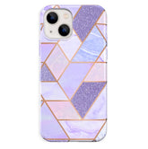 Purple Geometric Marble iPhone Case
