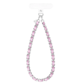 Pink Leather Chain Phone Charm