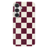 Burgundy Vibe Checker Samsung Case