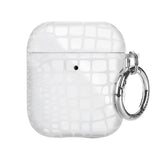 White Croc AirPod Case