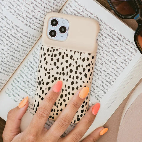 Spotted Cheetah iPhone Charging Case