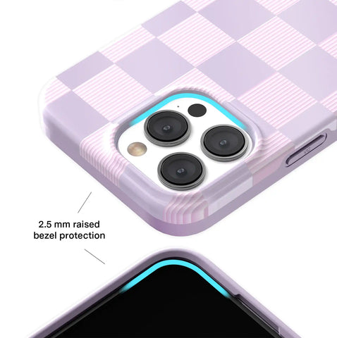 Lilac Vibe Checkered iPhone Case