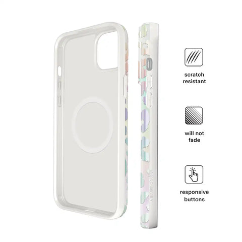 White Opal Leopard iPhone Case
