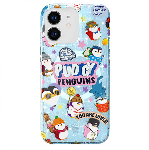 Pudgy Penguins Iceberg Glitter iPhone Case
