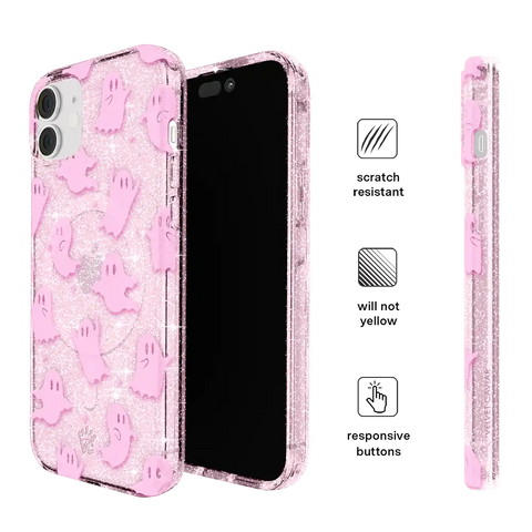 Ghosted Pink Glitter iPhone Case