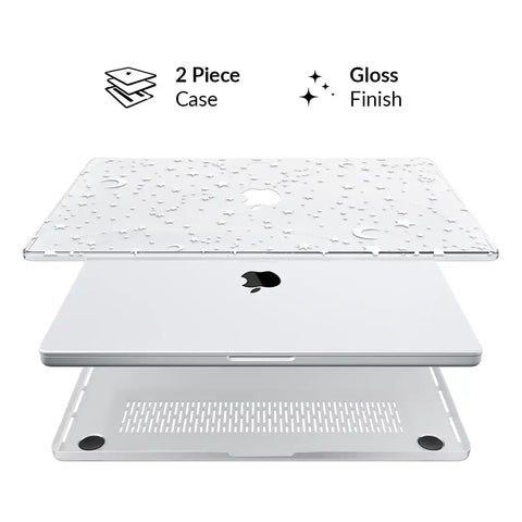 White Stars MacBook Case