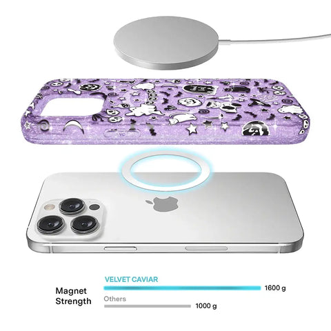 Witchy Lilac Glitter iPhone Case