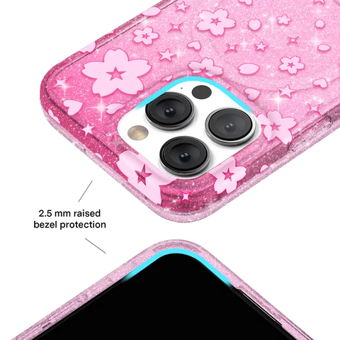 Cherry Blossom Glitter iPhone Case