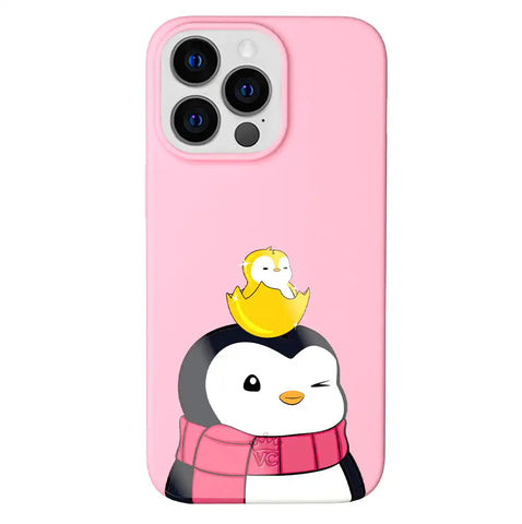 Pudgy Penguins Positive Pink iPhone Case