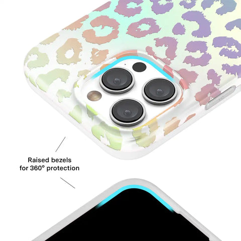 White Opal Leopard iPhone Case