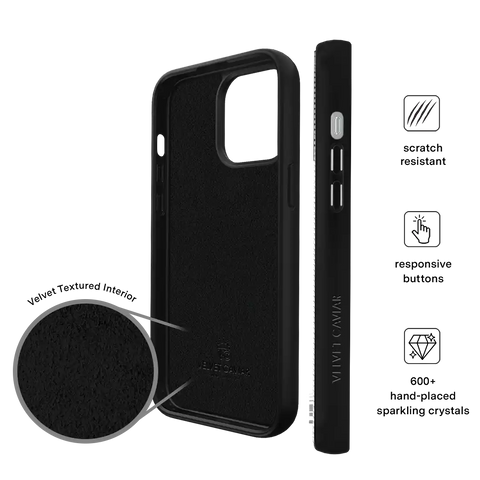 Black Caviar Crystals iPhone Case