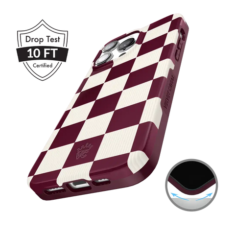 Burgundy Vibe Check iPhone Case