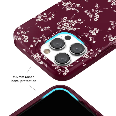 French Burgundy Floral iPhone Case