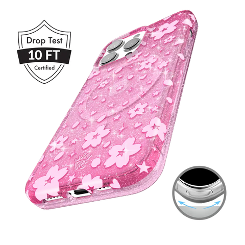 Cherry Blossom Glitter iPhone Case