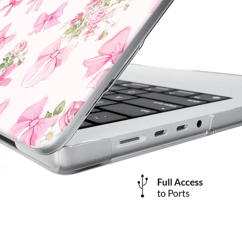 Posie Pink Bows MacBook Case