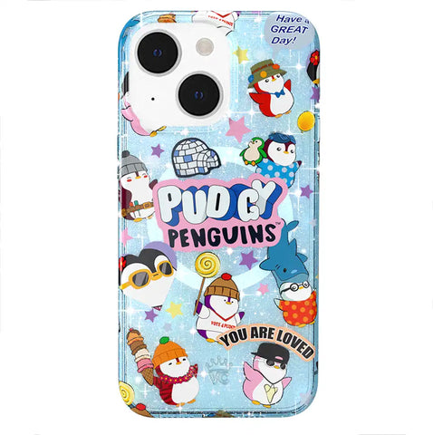 Pudgy Penguins Iceberg Glitter iPhone Case