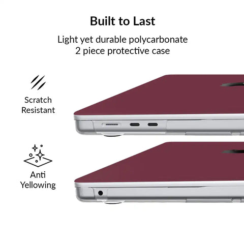 Burgundy 1990 MacBook Case