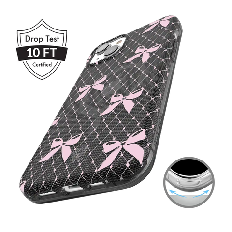 Lacy Pink Bows iPhone Case