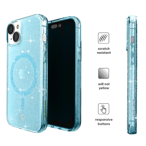 Blue Stardust Glitter iPhone Case