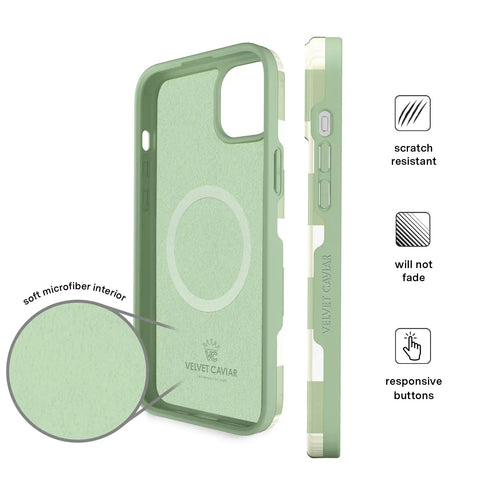 Pistachio Vibe Checkered iPhone Case