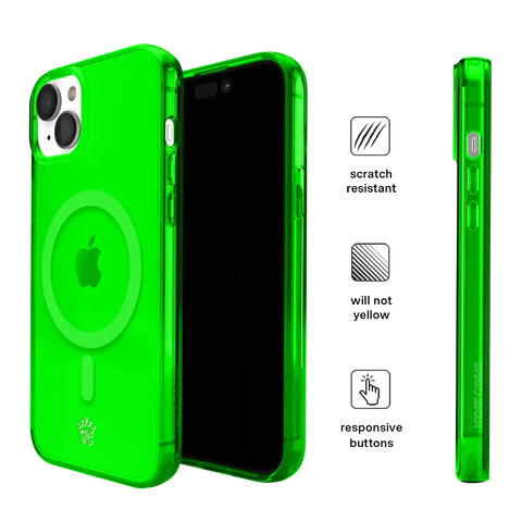 Neon Green Clear iPhone Case