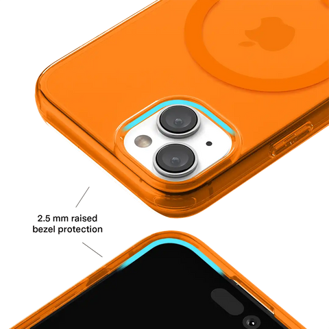 Neon Orange Clear iPhone Case