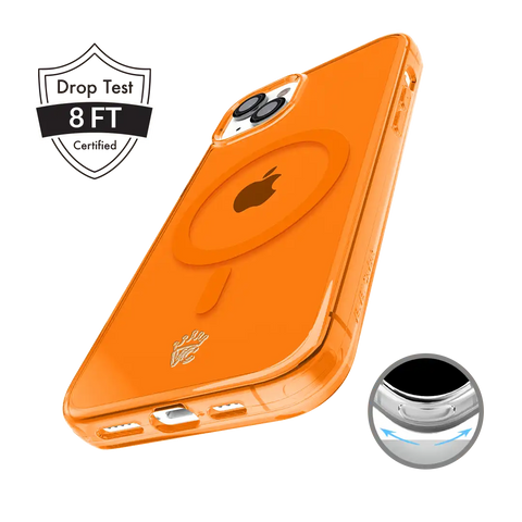 Neon Orange Clear iPhone Case