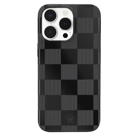 Noir Vibe Checkered iPhone Case