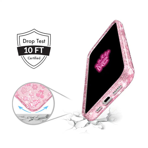 Pink Christmas Glitter iPhone Case