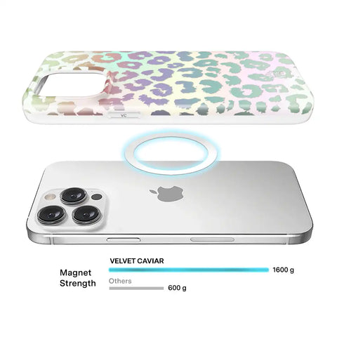 White Opal Leopard iPhone Case