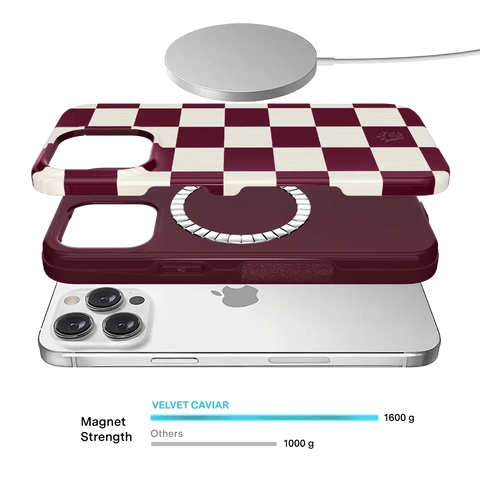 Burgundy Vibe Check iPhone Case