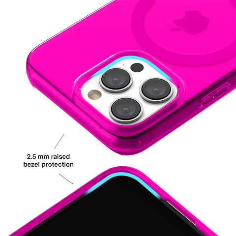 Neon Pink Clear iPhone Case