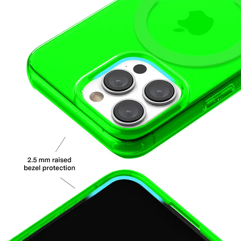 Neon Green Clear iPhone Case