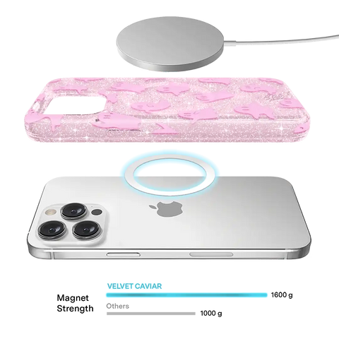 Ghosted Pink Glitter iPhone Case