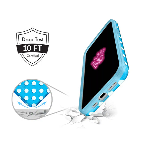 Aquamarine Polka Dot iPhone Case