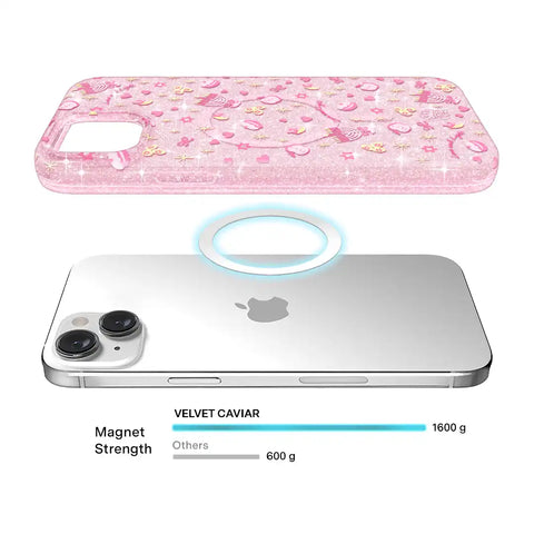 Pink Hanukkah Glitter iPhone Case