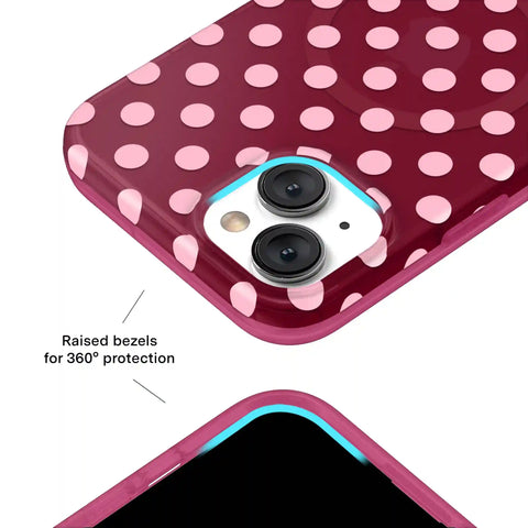 Raspberry Polka Dot iPhone Case