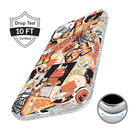 Snoopy Halloween Varsity Glitter iPhone Case